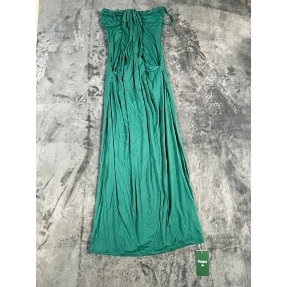 Halara Emerald Green Halter Tie Back Maxi Dress with Pockets Size S